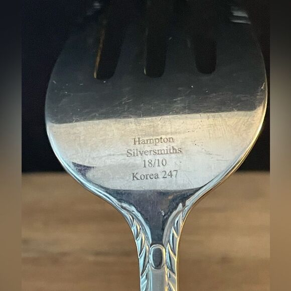 Hampton Silversmiths Stainless RACHELLE FROST Large Cold Meat SERVING FORK - Picture 6 of 7